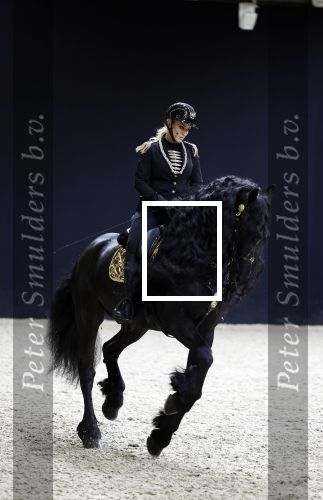 Amsterdam 28 januari 2023
Samantha Steenwijk rijdt op haar paard een kuhr terwijl ze zingt tijdens Jumping Amsterdam in de RAI.