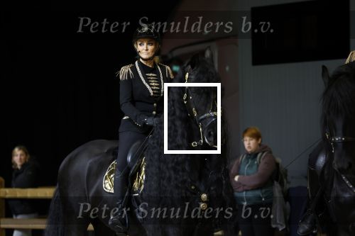 Amsterdam 28 januari 2023
Samantha Steenwijk rijdt op haar paard een kuhr terwijl ze zingt tijdens Jumping Amsterdam in de RAI.