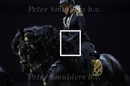 Amsterdam 28 januari 2023
Samantha Steenwijk rijdt op haar paard een kuhr terwijl ze zingt tijdens Jumping Amsterdam in de RAI.