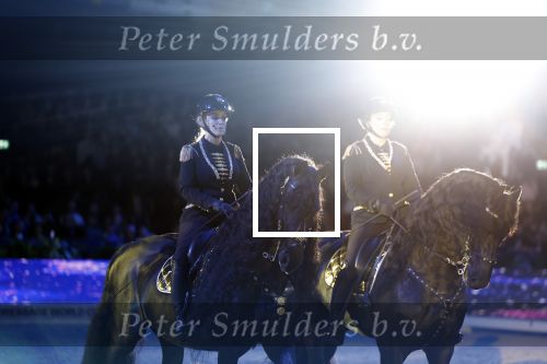 Amsterdam 28 januari 2023
Samantha Steenwijk rijdt op haar paard een kuhr terwijl ze zingt tijdens Jumping Amsterdam in de RAI.