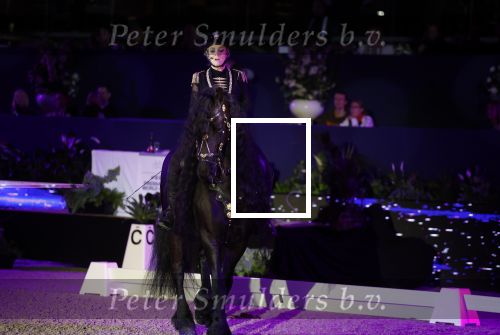 Amsterdam 28 januari 2023
Samantha Steenwijk rijdt op haar paard een kuhr terwijl ze zingt tijdens Jumping Amsterdam in de RAI.