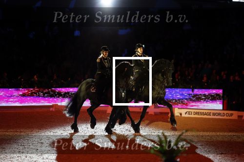 Amsterdam 28 januari 2023
Samantha Steenwijk rijdt op haar paard een kuhr terwijl ze zingt tijdens Jumping Amsterdam in de RAI.