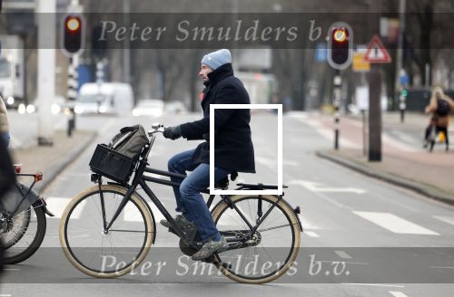 Amsterdam 11 januari 2024
Jacob Derwig op de fiets in Amsterdam centrum.