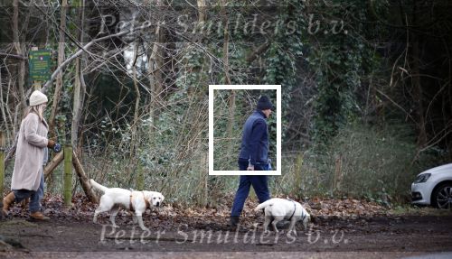 Huizen 13 januari 2024
Linda de Mol en Jeroen Rietbergen samen wandelend met hun 2 honden / labradors.