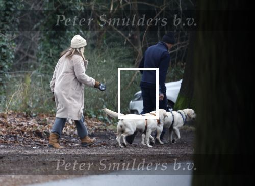 Huizen 13 januari 2024
Linda de Mol en Jeroen Rietbergen samen wandelend met hun 2 honden / labradors.