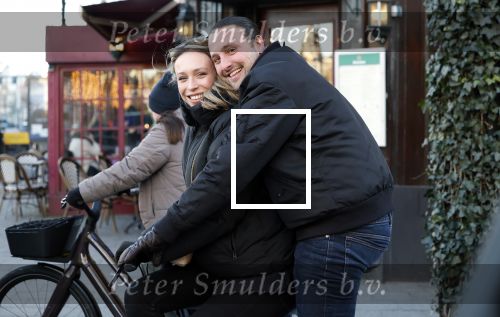 Amsterdam 9 januari 2024
Loiza lamers met partner op electrische van Moof fiets in Amsterdam.