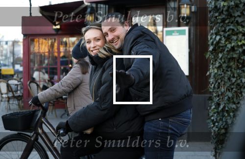 Amsterdam 9 januari 2024
Loiza lamers met partner op electrische van Moof fiets in Amsterdam.