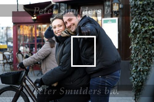 Amsterdam 9 januari 2024
Loiza lamers met partner op electrische van Moof fiets in Amsterdam.