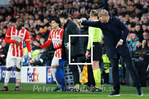 Eindhoven, 29 Januari 2025
8e en laatste wedstrijd  Champions League seizoen 2024-2025 PSV-FC Liverpool, eindstand 3-2
Arne Slot
Fotograaf Marco Ferrageau