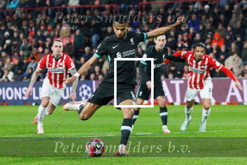 Eindhoven, 29 Januari 2025
8e en laatste wedstrijd  Champions League seizoen 2024-2025 PSV-FC Liverpool, eindstand 3-2
Gody Gakpo
Fotograaf Marco Ferrageau