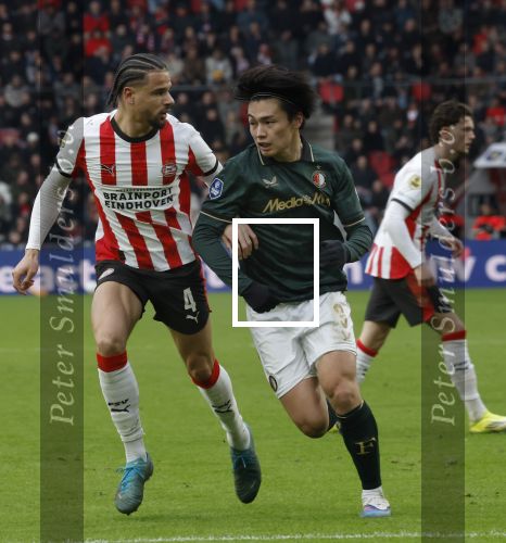 Eindhoven, 1 Februari 2026
Kompetitiewedstrijd PSV-Feyenoord, eindstand 3-0
Ayase Ueda en Armando Obispo