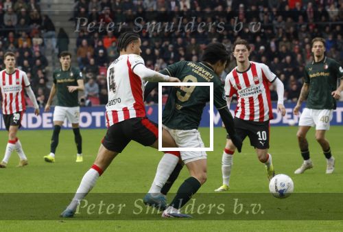 Eindhoven, 1 Februari 2026
Kompetitiewedstrijd PSV-Feyenoord, eindstand 3-0
Ayase Ueda EN Armando Obispo