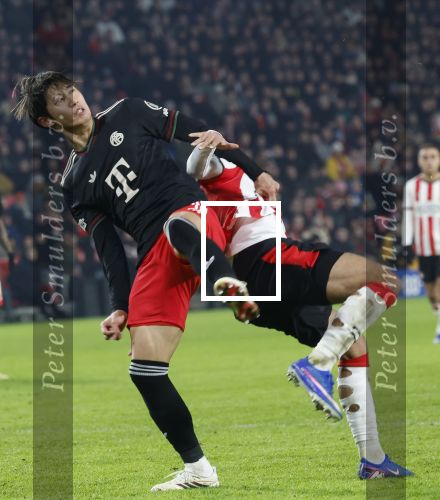 Eindhoven, 28 Januari 2026
Laatste wedstrijd in voorronde Champions League
PSV-Bayern Munchen, eindstand 1-2
Hiroki Ito en Ismael Saibari