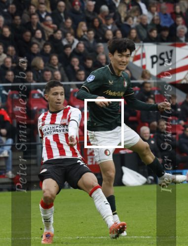 Eindhoven, 1 Februari 2026
Kompetitiewedstrijd PSV-Feyenoord, eindstand 3-0
Hwang In-beom en Mauro Jr.