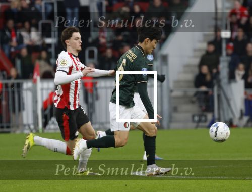 Eindhoven, 1 Februari 2026
Kompetitiewedstrijd PSV-Feyenoord, eindstand 3-0
Hwang In-beom en Paul Wanner
