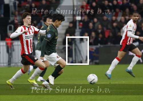 Eindhoven, 1 Februari 2026
Kompetitiewedstrijd PSV-Feyenoord, eindstand 3-0
Hwang In-beom en Paul Wanner