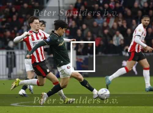 Eindhoven, 1 Februari 2026
Kompetitiewedstrijd PSV-Feyenoord, eindstand 3-0
Hwang In-beom en Paul Wanner