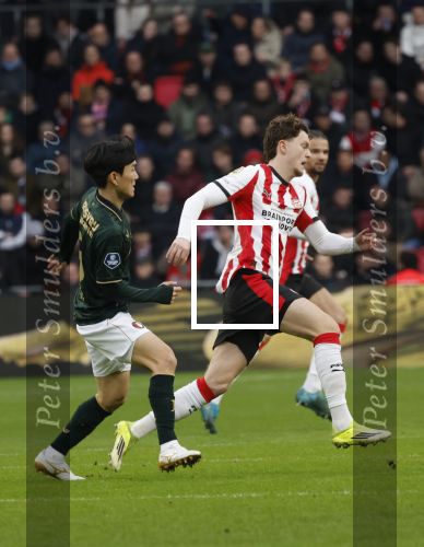 Eindhoven, 1 Februari 2026
Kompetitiewedstrijd PSV-Feyenoord, eindstand 3-0
Hwang In-beom en Paul Wanner