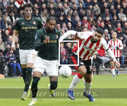 Eindhoven, 1 Februari 2026
Kompetitiewedstrijd PSV-Feyenoord, eindstand 3-0
Ismael Saibari en Jeramiah St. Juste