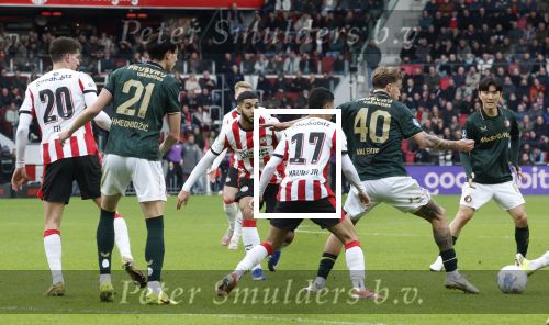 Eindhoven, 1 Februari 2026
Kompetitiewedstrijd PSV-Feyenoord, eindstand 3-0
Ismael Saibari en Luciano Valente