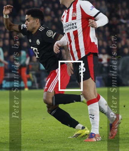Eindhoven, 28 Januari 2026
Laatste wedstrijd in voorronde Champions League
PSV-Bayern Munchen, eindstand 1-2
Jamal Musiala in duel met
