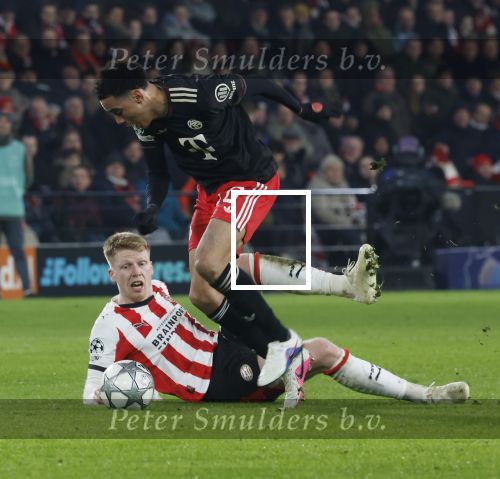 Eindhoven, 28 Januari 2026
Laatste wedstrijd in voorronde Champions League
PSV-Bayern Munchen, eindstand 1-2
Jamal Musiala in duel met