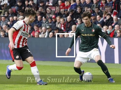 Eindhoven, 1 Februari 2026
Kompetitiewedstrijd PSV-Feyenoord, eindstand 3-0
Jordan Bos en Esmir Bajraktarevic