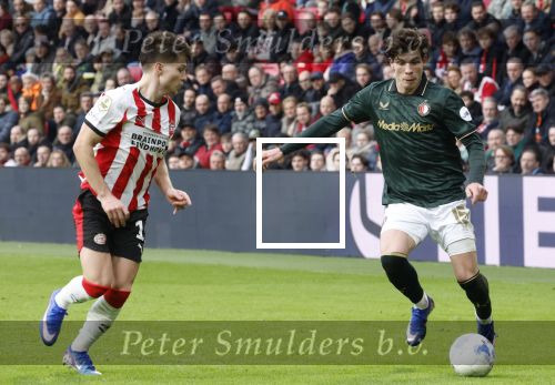Eindhoven, 1 Februari 2026
Kompetitiewedstrijd PSV-Feyenoord, eindstand 3-0
Jordan Bos en Esmir Bajraktarevic