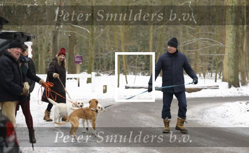 Huizen 11 januari 2026
Linda de Mol en haar partner Jeroen Rietbergen laten in een koud Huizen hun twee honden uit . Ze zijn beide warm aangekleed .