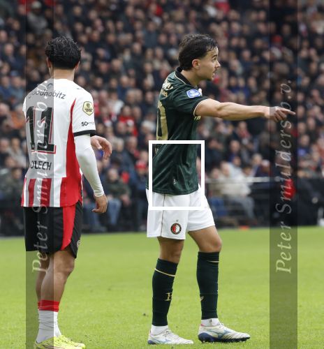 Eindhoven, 1 Februari 2026
Kompetitiewedstrijd PSV-Feyenoord, eindstand 3-0
Mats Deijl Couhaib Driouech