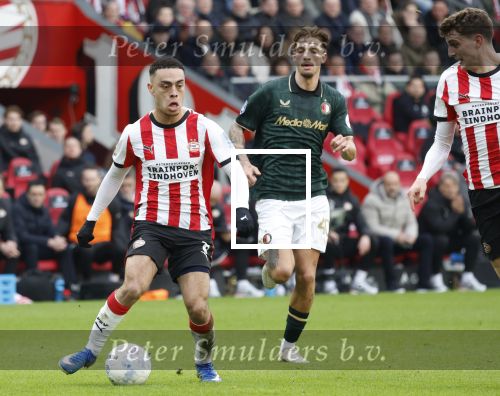 Eindhoven, 1 Februari 2026
Kompetitiewedstrijd PSV-Feyenoord, eindstand 3-0
Sergino Dest