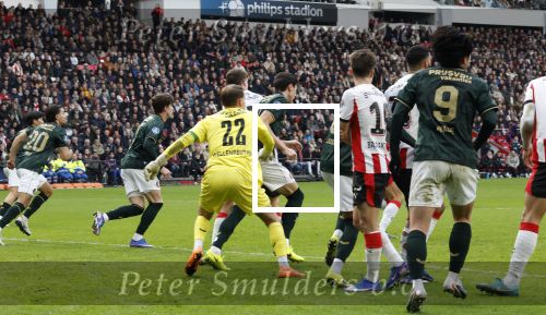 Eindhoven, 1 Februari 2026
Kompetitiewedstrijd PSV-Feyenoord, eindstand 3-0
Esmir Bajraktarevit Guus Til Ismel Saibari Armando Obispo Timon Wellenreuther Ayase Ueda