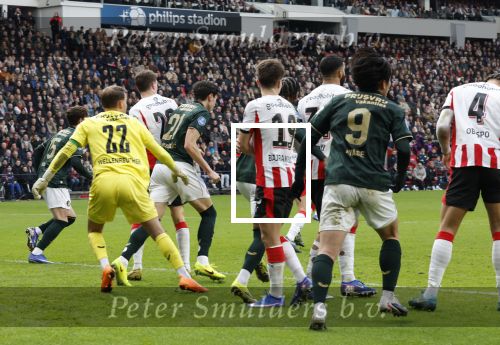 Eindhoven, 1 Februari 2026
Kompetitiewedstrijd PSV-Feyenoord, eindstand 3-0
Esmir Bajraktarevit Guus Til Ismel Saibari Armando Obispo Timon Wellenreuther Ayase Ueda