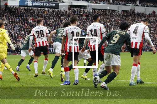 Eindhoven, 1 Februari 2026
Kompetitiewedstrijd PSV-Feyenoord, eindstand 3-0
Esmir Bajraktarevit Guus Til Ismel Saibari Armando Obispo Timon Wellenreuther Ayase Ueda
