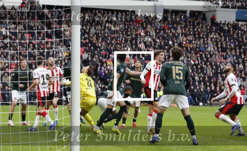 Eindhoven, 1 Februari 2026
Kompetitiewedstrijd PSV-Feyenoord, eindstand 3-0
Timon Wellenreuther en Ismael Saibari Anel Ahmedhodzic Jordan Bos