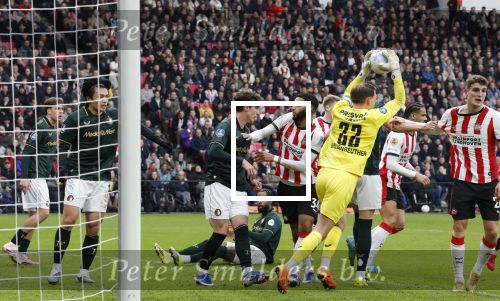 Eindhoven, 1 Februari 2026
Kompetitiewedstrijd PSV-Feyenoord, eindstand 3-0
Timon Wellenreuther en Ismael Saibari Anel Ahmedhodzic Jordan Bos