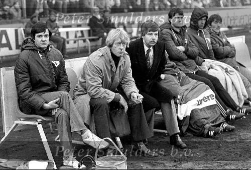 Bert Jacobs als trainer bij Willem II
Willem II-PSV, eindstand 0-1
25 Februari 1981