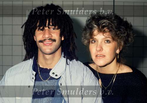 Ruud Gullit met zijn eerste vrouw Yvonne de Vries
1986