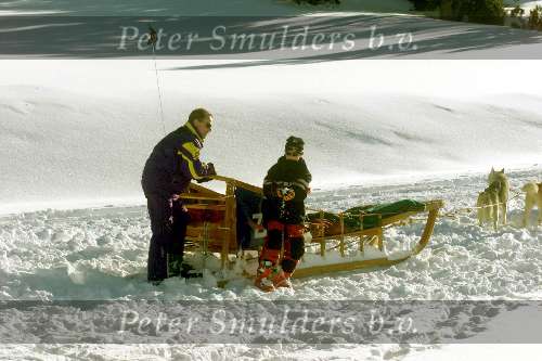26 december 1998
in mooi sneeuwlandschap met slee voor husky-honden