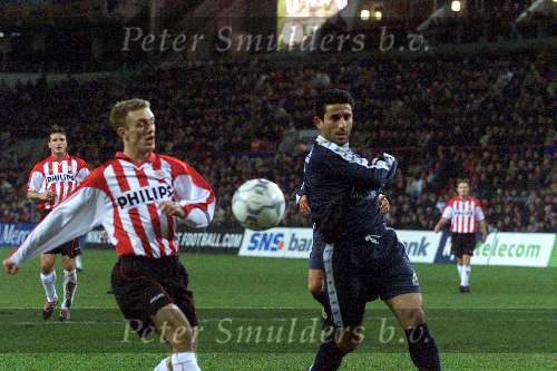 Eindhoven, 10 februari 2001
Kompetitie seizoen 2000/2001
PSV-AZ , eindstand 3-0 door 2 doelpunten Kezman en een penalty van Arnold Bruggink
Dennis Rommedahl contra EL HADRIOUI