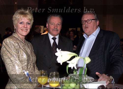 Amsterdam, 27 februari 2001
Uitreiking Edisons en Gouden Harpen
Simone Kleinsma met haar man Guus Verstraete