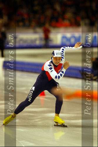 Heerenveen 22 december 2001
Skate  off wedstrijden voor Olympische spelen.
Andrea Nuyt