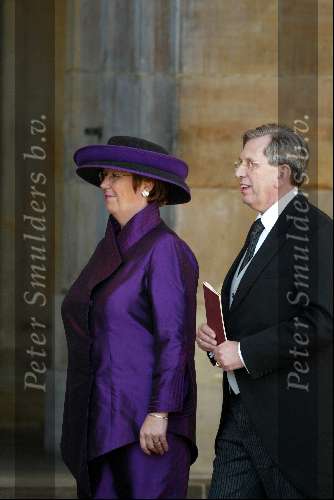 Amsterdam 2 februari 2002
Trouwen Prins Willem Alexander met Maxima
Annemarie Jorritsma met man