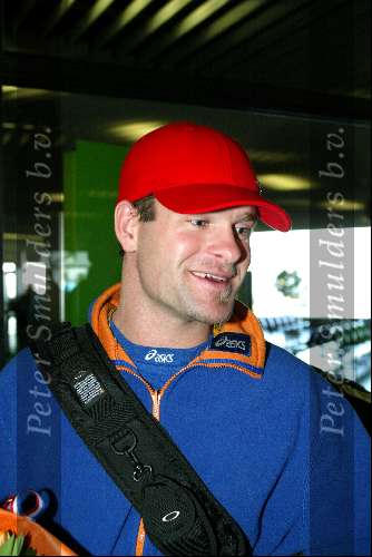 Schiphol 26 februari 2002
Terugkomst sporters van de Olympische winterspelen in Salt Lake city.
Erben Wennemars