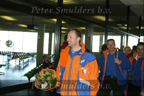 Schiphol 26 februari 2002
Terugkomst sporters van de Olympische winterspelen in Salt Lake city.
Gerard Kemkers