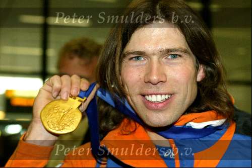 Schiphol 26 februari 2002
Terugkomst sporters van de Olympische winterspelen in Salt Lake city.
Gerard v Velde
