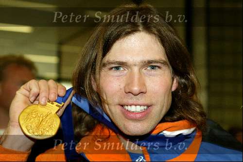 Schiphol 26 februari 2002
Terugkomst sporters van de Olympische winterspelen in Salt Lake city.
Gerard v Velde