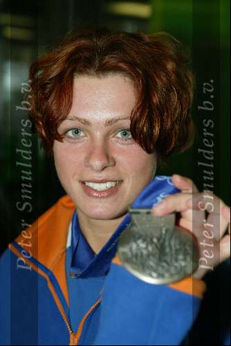 Schiphol 26 februari 2002
Terugkomst sporters van de Olympische winterspelen in Salt Lake city.
Gretha Smit