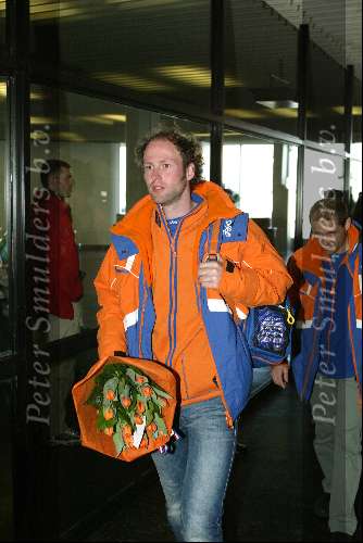 Schiphol 26 februari 2002
Terugkomst sporters van de Olympische winterspelen in Salt Lake city.
Ids Postma