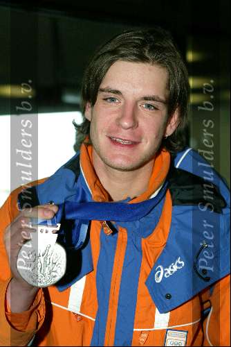 Schiphol 26 februari 2002
Terugkomst sporters van de Olympische winterspelen in Salt Lake city.
Jan Bos